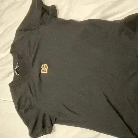 Dolce & Gabbana Black Tee with Gold Accent size 40 - Picture 3 of 5